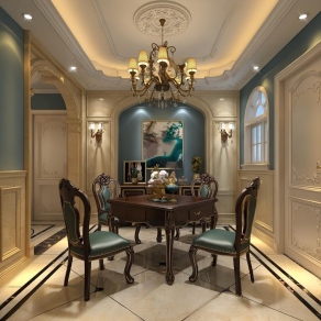 欧式古典麻将桌3D模型下载